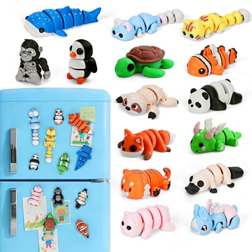 Imanes Decorativos Animales Mini 3D para Nevera 15 piezas