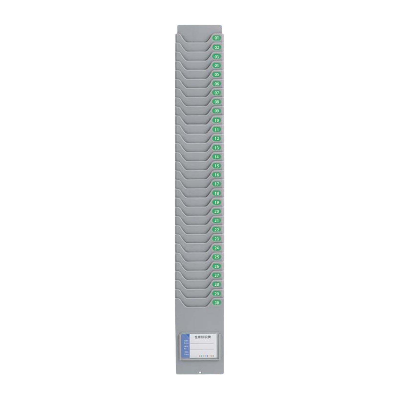 Porta-schede Orarie con Supporto a Parete, Display Retrattile, Hardware di Montaggio E Viti Posteriori per Materiale PP, Adatto per La Rilevazione Del, con 30 Slot