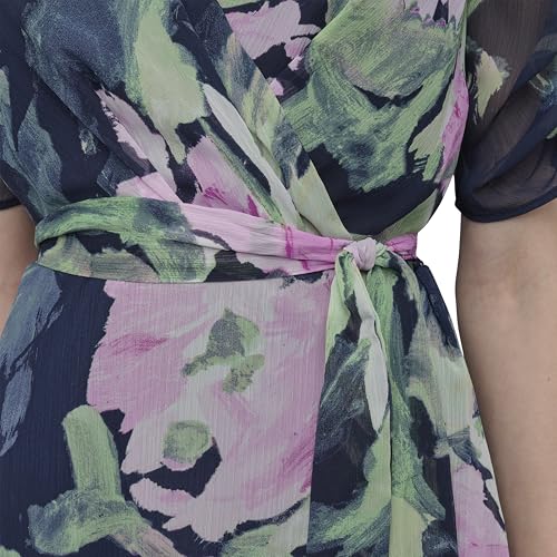 Image of DKNY Women's 3 /4 Sleeve Faux Wrap Dress