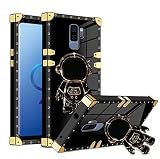 Astronaut Hidden Stand Case Cover for Samsung Galaxy S9 Plus, Samsung S9+, 6D Plating Spaceman Carto