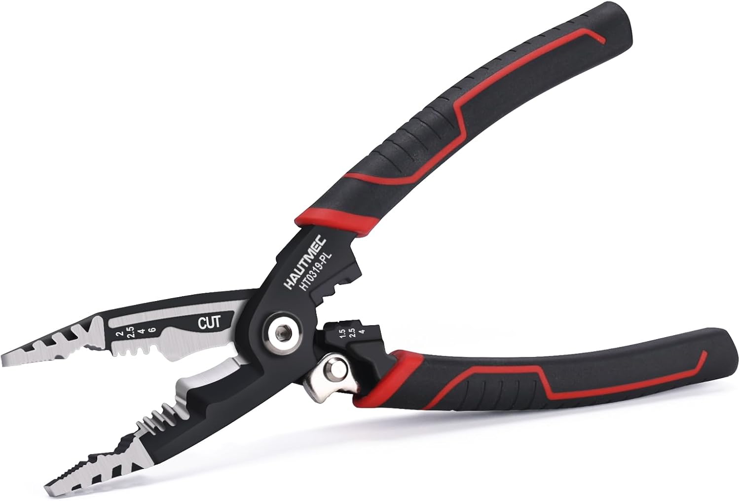 HAUTMEC 7-in-1 Wire Stripper Cutters Tool, 8" Wire Strippers, Electrical, Wire Cable Stripper and Crimping Tool, Multifunctional Pliers