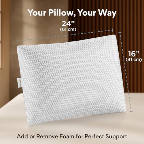 FOVERA All Season Adjustable Shredded Pillow, Pack of 2 photo 4