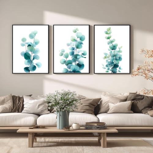 Impression sur toile eucalyptus art mural premium 3 pièces