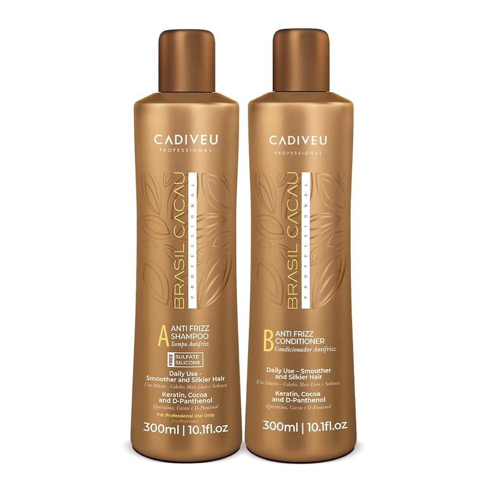 CADI- VEU Br.as.il Ca.cau Anti Frizz Shampoo Sulfate Free (300ml) + Conditioner (300ml)