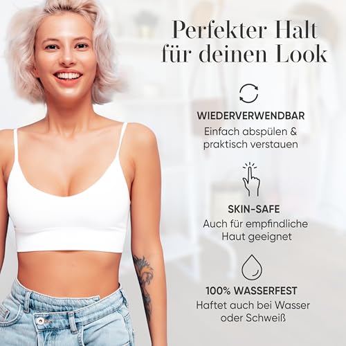 Lillypads® Push Up Pads – Selbstklebende BH Einlagen für Push-Up Effekt – Klebe BH - Wiederverwendbare BH Klebepads für große & kleine Brust – Sticky Bra Silikon Pads - Größe S