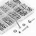 HELIFOUNER 240 Pieces #6-32 Phillips Pan Head Machine Screws Nuts Washers Assortment Kit, Coarse Thread, Fully Machine Threaded, 304 Stainless Steel