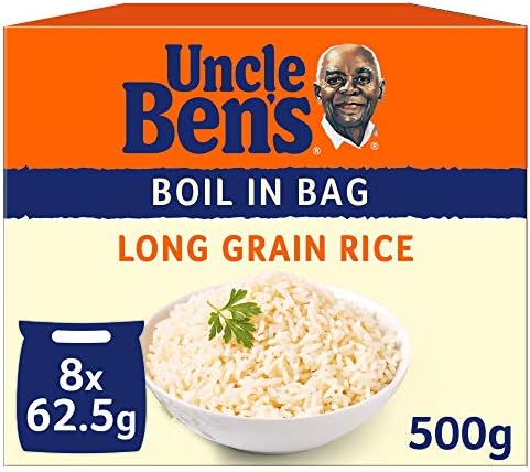 Uncle Ben's Boil in Bag Long Grain Rice (8x62.5g)