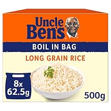 أرز طويل الحبة من Uncle Bens يغلي في كيس 8x62.5 جرام