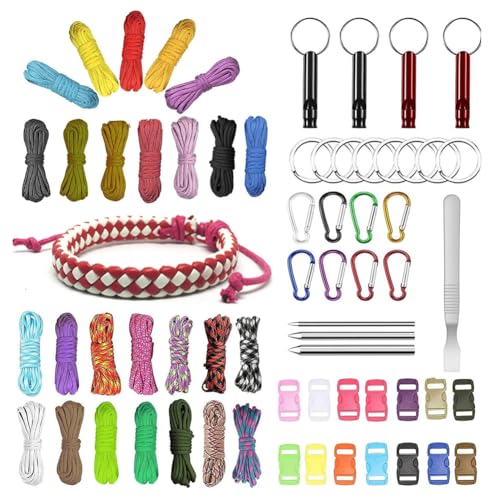 FARYODI Paracord 550, corda da 4 mm, paracord, set con 3 metri, 7 nuclei in nylon, corda multiuso per fai da te, braccialetto per cani, collare, campeggio, sopravvivenza all'aperto