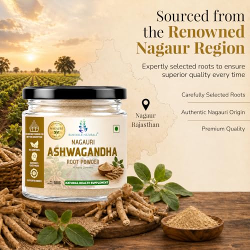 Image of Ashwagandha Powder 100g | Pure Ashwagandha Root Powder | No Additives, No Preservatives | Supports Stress Relief, Energy, Stamina & Daily Wellness
