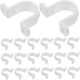 Homoyoyo 60piezas Abrazaderas De Tubería Ignífuga Aislante Color Blanco Material Pvc Para Soporte Herramientas De Sujeción Para Proyectos De Carpintería