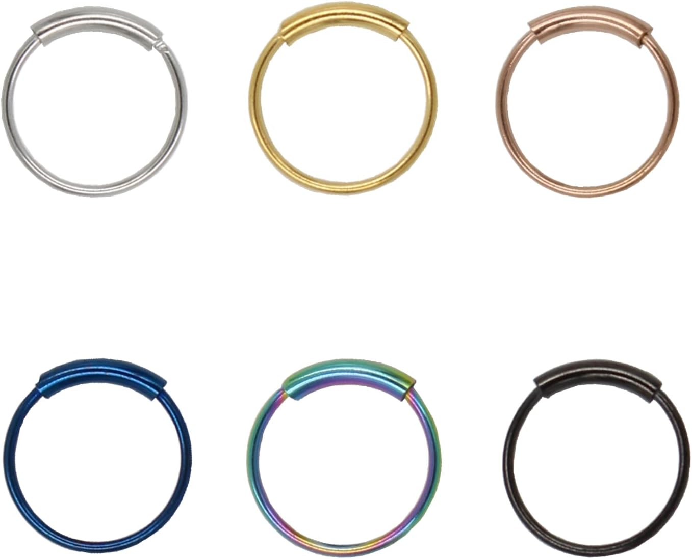 Nose Rings Hoop Titanium Nose Ring Body Piercing Round Set Jewelry for Women