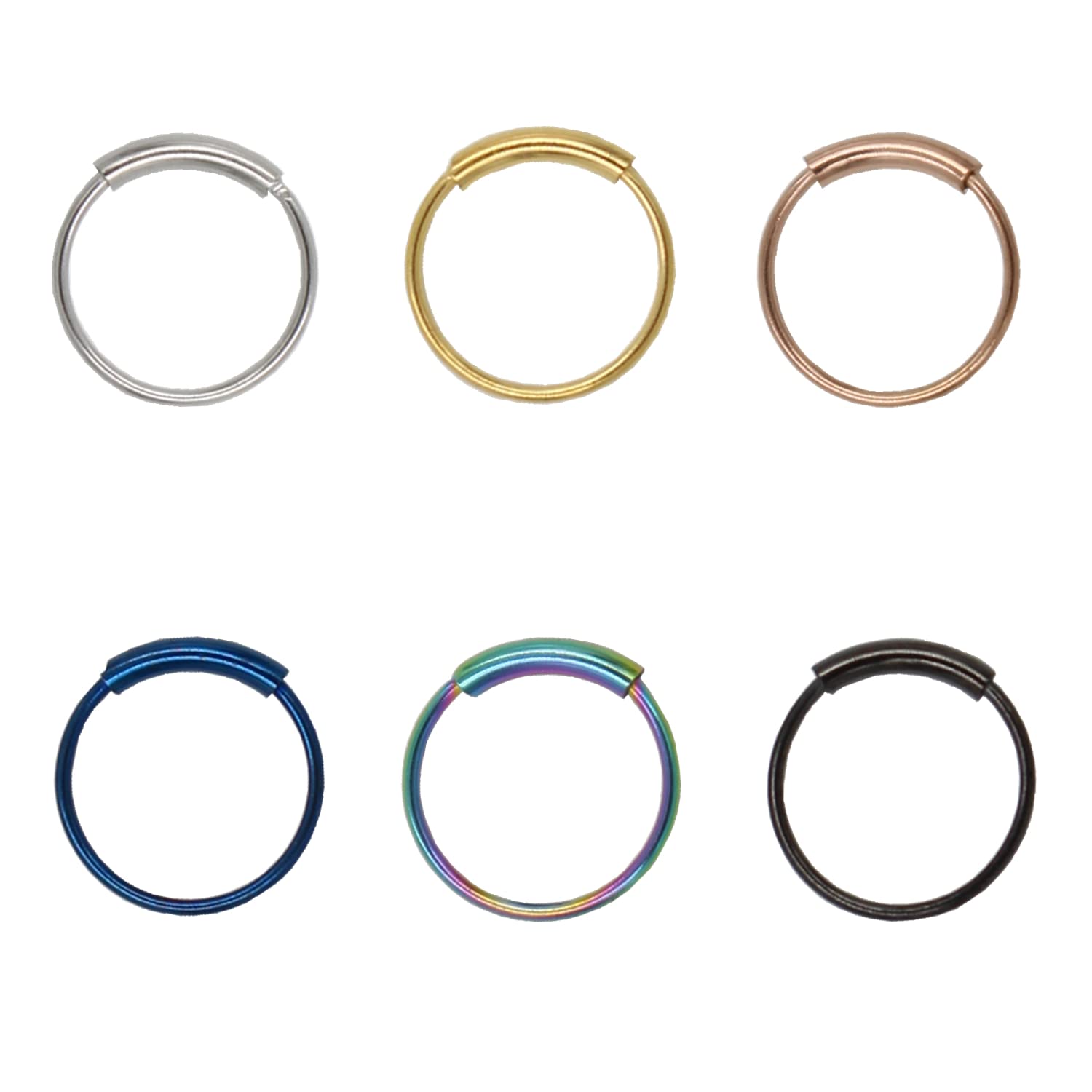 NZDLM Nose Rings Hoop Titanium Nose Ring Body Piercing Round Set Jewelry for Women