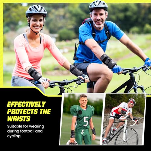 Sylong Football Wrist Brace Guard Support Protector, also for Cycling, Biking, Motorcycle, Motocross, baseball (2-pack) - M