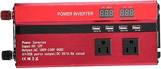 Solar Voltage Inverter, 700W 12V to 110V Red Aluminum Alloy High Power Car Solar Voltage Inverter with High Definition LCD...