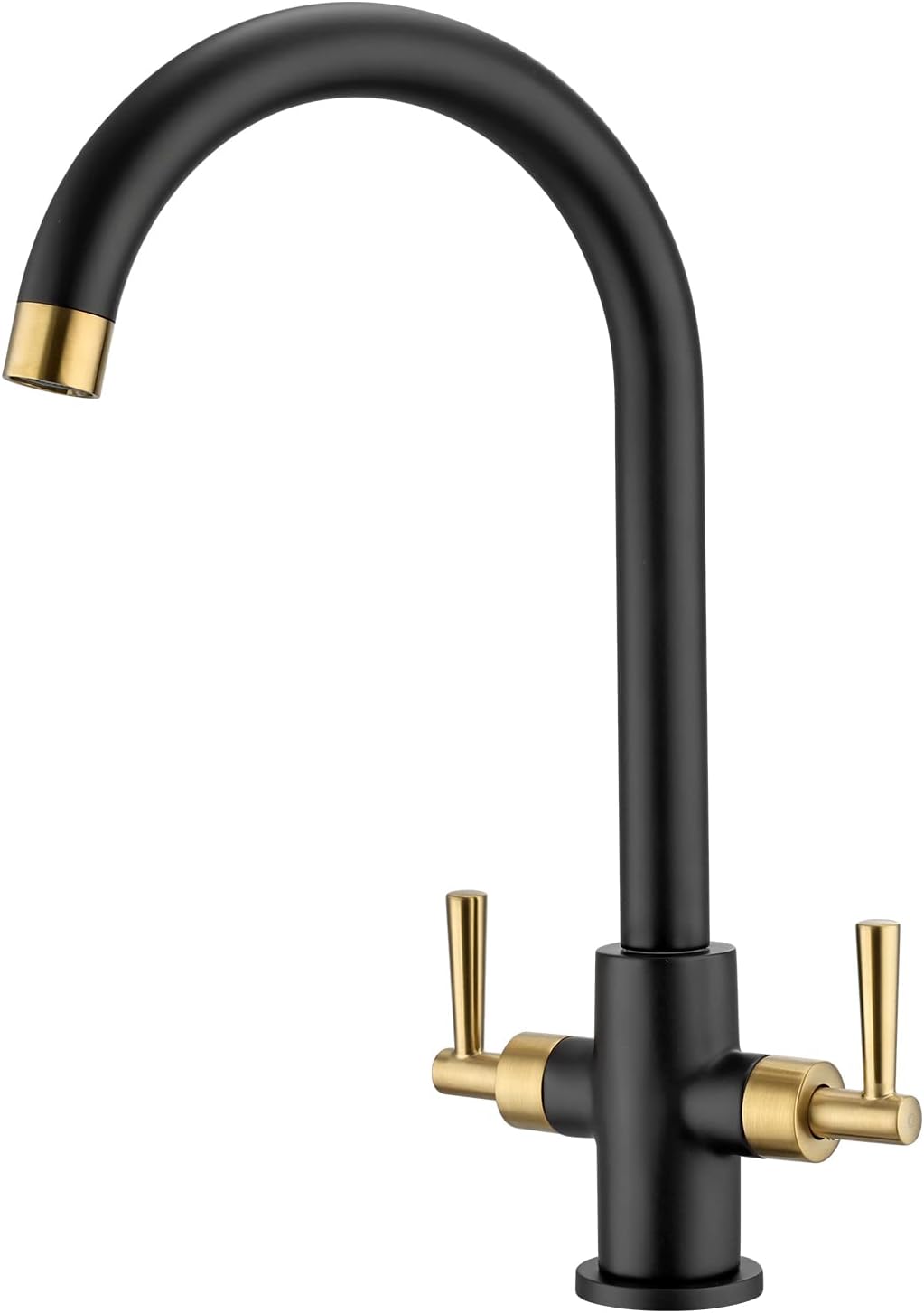 Peppermint Kitchen Tap Dual Lever Monobloc Kitchen Mixer Taps 1 Hole