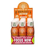 BrainJuice Active Shot, Pomegranate Acai | Liquid Nutrition Drink Supplement for Improved Energy,...