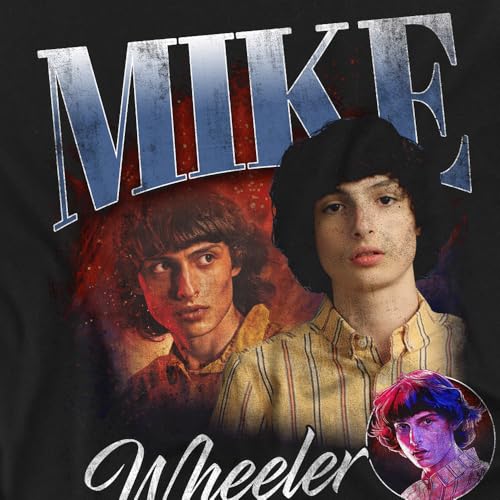 Stranger Things T-Shirt - Season 5 - Mike Homage - L bis XXL - für Männer - Größe XL - schwarz  - Lizenzierter Fanartikel