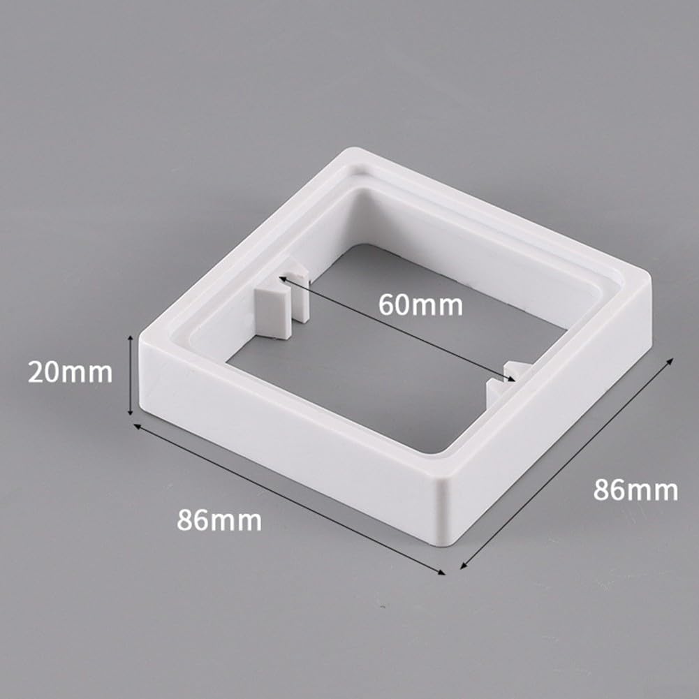 HOgardenME 2 Pack Single Socket Spacer, 1 Gang Square Spacer, 20mm Light Switch Spacer - Image 2
