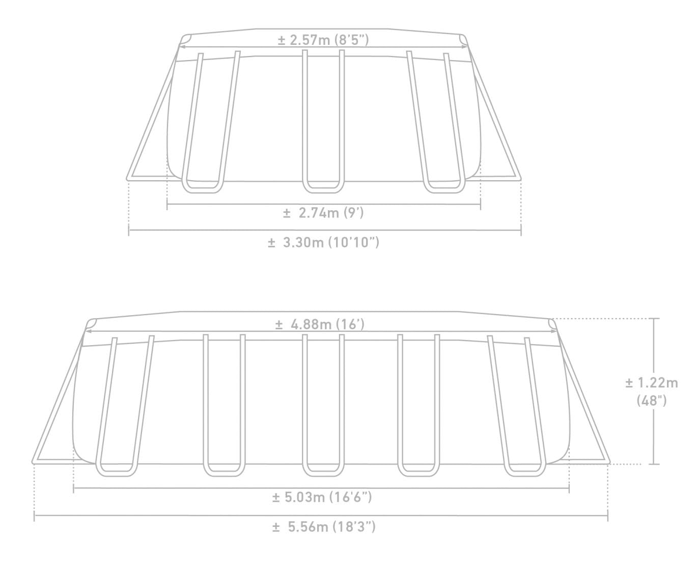 Intex 16.5'X9'X48 Prism Frame Oval Pool Set