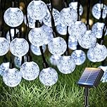 btfarm Solar Lights Outdoor Garden, 12.5M/41FT 50 LED String Lights Solar Powered Waterproof, 8 Modes Crystal Ball Fairy Light for Garden Patio Yard Tree Christmas Party, Cool White