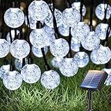 btfarm Solar Lights Outdoor Garden, 12.5M/41FT 50 LED Solar Powered String Lights Waterproof, 8 Modes Crystal Ball Fairy Light for Garden Patio Yard Tree Christmas Party, Cool White