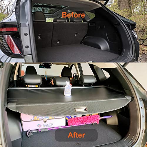Volcaner Cargo Cover For Hyundai Tucson 2023 Accessories 2022, Carbon Fiber Texture Retractable Trunk Cover Security Shielding Shade Tonneau Cover For 2022 2023 Hyundai Tucson Accessories #TOP2