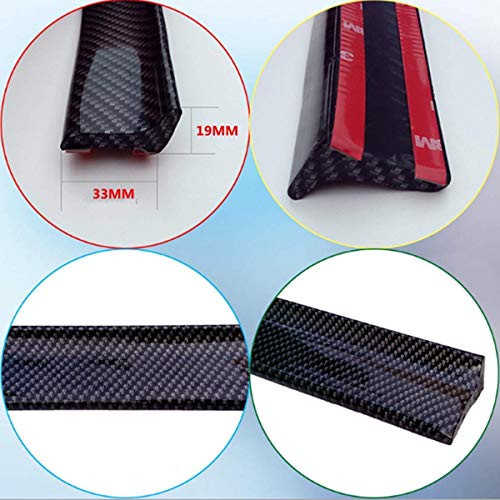 Cool·car 4.9Ft (150Cm) Universal Black Carbon Fiber Trunk Spoiler Lip Kit Car Rear Spoiler Exterior Rear Spoiler Kit Universal Fits For Most Cars Punch-Free Installation (Carbon Black Long150Cm) #TOP2