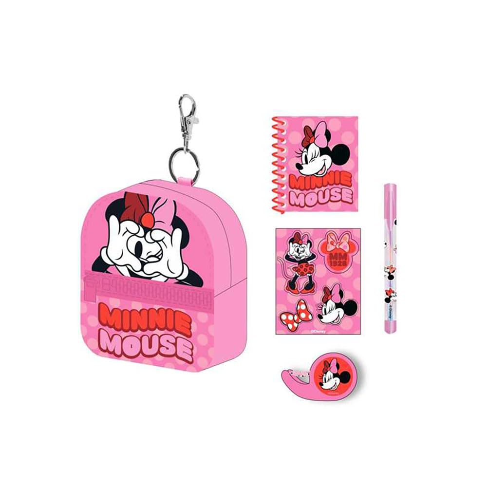CERDÁ LIFE'S LITTLE MOMENTS Mini Backpack Stationery Set Measures Minnie Backpack 19.5 x 22.5 x 4.5 cm, Unisex Children, Mod. 51, Mod. 51 EU, 19.5x22.5x4.5 cm