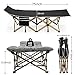 Fragess Portable Camping Cot, 600LBS Max Load, Extra Wide with Thick Mattress, Folding Cot for Outdoor Camping/Office, Home Nap (Grey)