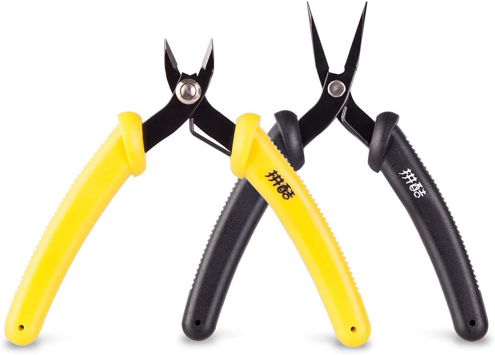 2Pcs Model Tool kit - Clipper - Needle Nose Pliers for DIY 3D Jigsaw Metal Puzzle Model Kit