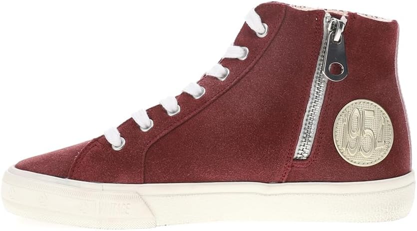 VINTAGE HAVANA Womens Break Out Metallic High Sneakers Shoes Casual - Red