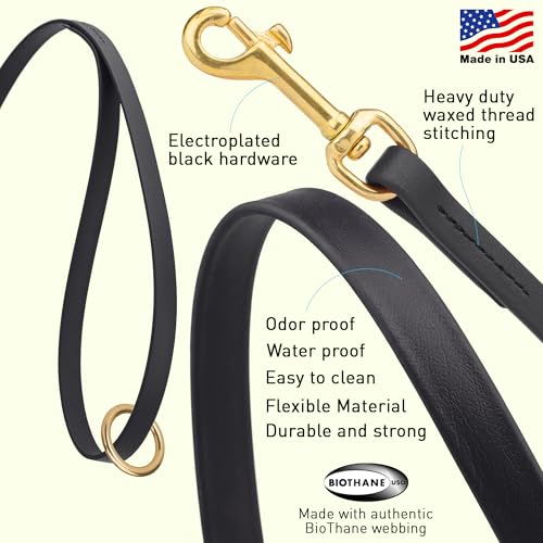 Viper Biothane Working Lead for Dogs 6ft Black - Image 3