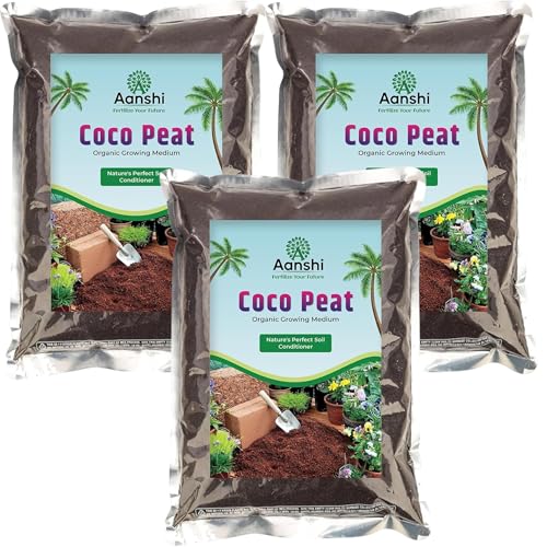 Image of Cocopeat 900 gm x 3 - 100% Natural Soil Conditioner & Moisture Retainer | Ready-to-Use Organic Coconut Coir Fibres for Home Gardening, Potted Plants & Seed Starting | Eco-Friendly Fertilizer