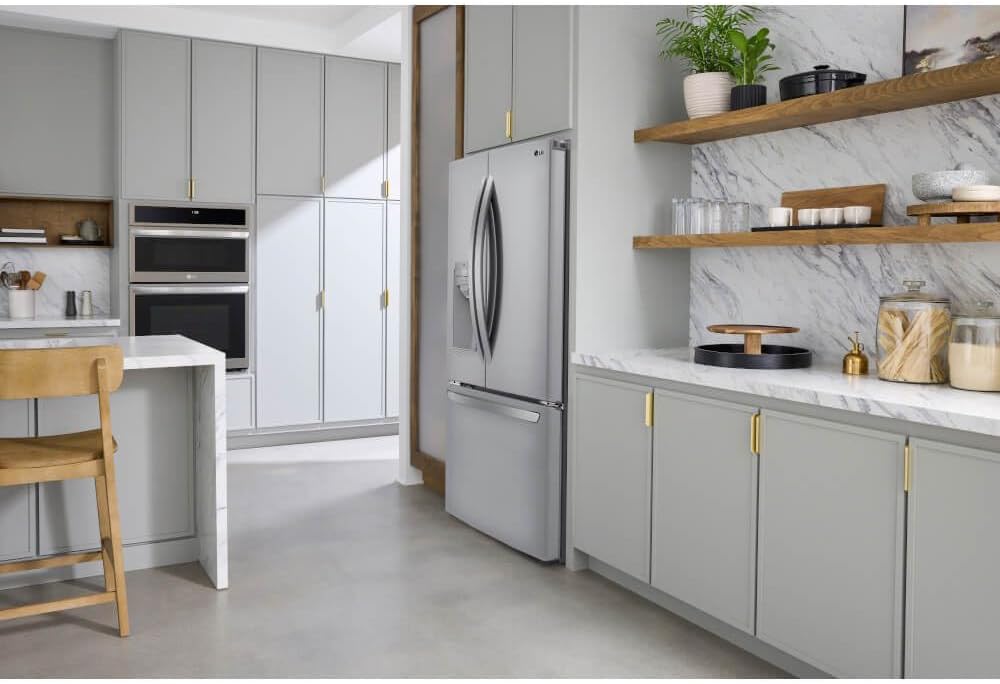 LG 36 Inch Smart French Door Refrigerator with 28 cu.ft. Capacity, WiFi Enabled, ThinQ Technology, Slim SpacePlus® Ice System, PrintProof™ Stainless Steel