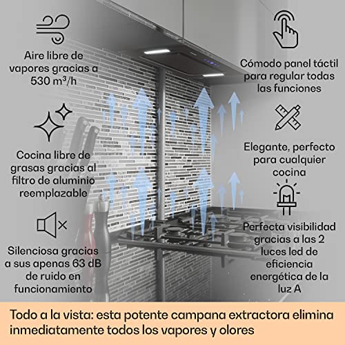 Klarstein-HEKTOR-SL-Campana-extractora-Campana-de-cocina-Campana-de-pared-60-cm-de-ancho-Circulacion-de-aire-530-mh-Filtro-de-aluminio-Negro
