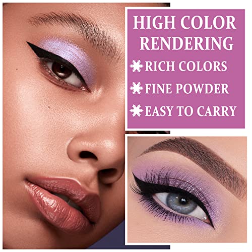 Nvleptap 10 Colors Eye Shadow Palette Matte Nude Neutral Eyeshadow Palette Glitter Eyeshadow High Pigmented Makeup Palette,Long Lasting Naturing-Looking Eye Makeup - A14 #TOP2