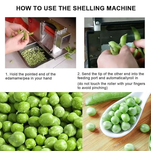 Sgranatrice elettrica per Piselli, 20W semiautomatica per la sbucciatura Commerciale di Edamame e Fagioli, Soluzione di sgusciatura efficiente