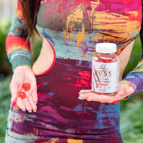 Boss Bears Apple Cider Vinegar Gummies, Chewy Apple Flavor, Increases Energy, Boost Skin Health, Full Gram Of Acv Per Serving, Gluten Free, Supports Healthy Gut And Heart (30 Servings, Apple Flavor) #TOP3