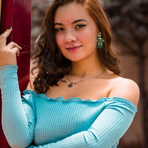 Madison Tyler Large Stud Earrings | Dangle Earrings for Women | Sports Earrings Hypoallergenic | Game Day Drop earrings for | Cheer Earring for Women Fan Jewelry4