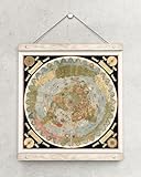 1587 Urbano Monte World Map for Wall - Unframed Flat Earth Globe Model Poster - Historic Cartophiles Map Lovers Gifts (11'x11')