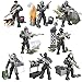 ENHANA 8 PCS Building Block City Policeman Mini-Figures with Multiple Military Weapons Accessories SWAT Equipment Military Vehicle Army Car Assembly Building Toys Gift for Boys
