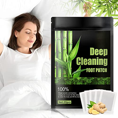 Entgiftungspflaster Füße, Fuß Pflaster Original für Tiefschlaf und Stressabbau, 20 Stück 100% Natürliche Fusspflaster zum Entgiften Deep Cleansing Foot Pads für Entfernen von Körpergiften Cover