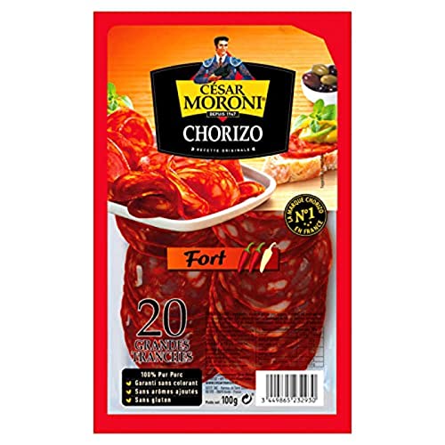 CESAR MORONI Chorizo fort en tranches, 100g