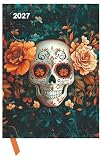 Skull 2027: Buchkalender 16x22 cm - Wochenplaner mit Magnetverschluss, Leseband, internationalen Feiertagen & Orga- und Noitzteil für Design- & Liefestylefans