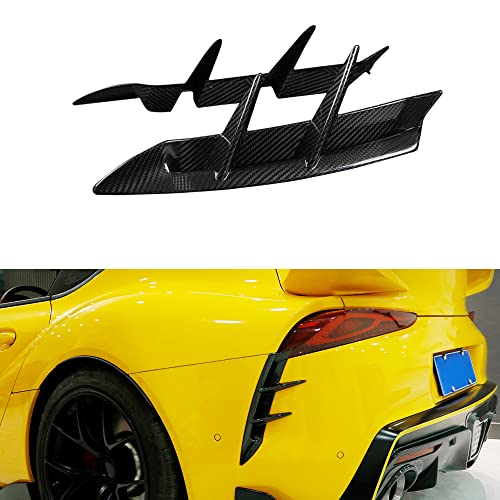 JSWAN カーボンファイバーリアバンパーディフューザースポイラー Supra A90 GR MK5 サイドスプリッター テールライトステッカー シャークフィンスポイラーカバー テールウィングキット