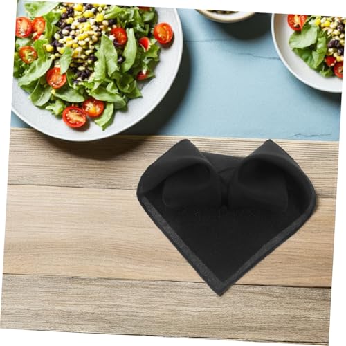 Servilletas de tela lavables Veemoon, decoración de mesa con 12 servilletas reutilizables negras 7