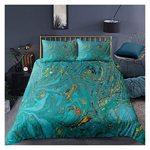 2/3ST Marmormönster påslakanset med örngott Mjuk lyx hemtextil påslakan Sängkläder (Set 2 AU King 220x240cm)