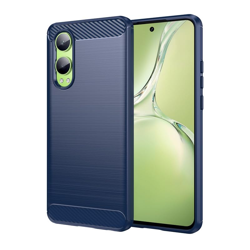 Image of Hybrid Carbon Fiber Back Case for OnePlus Nord CE 4 Lite (Blue)