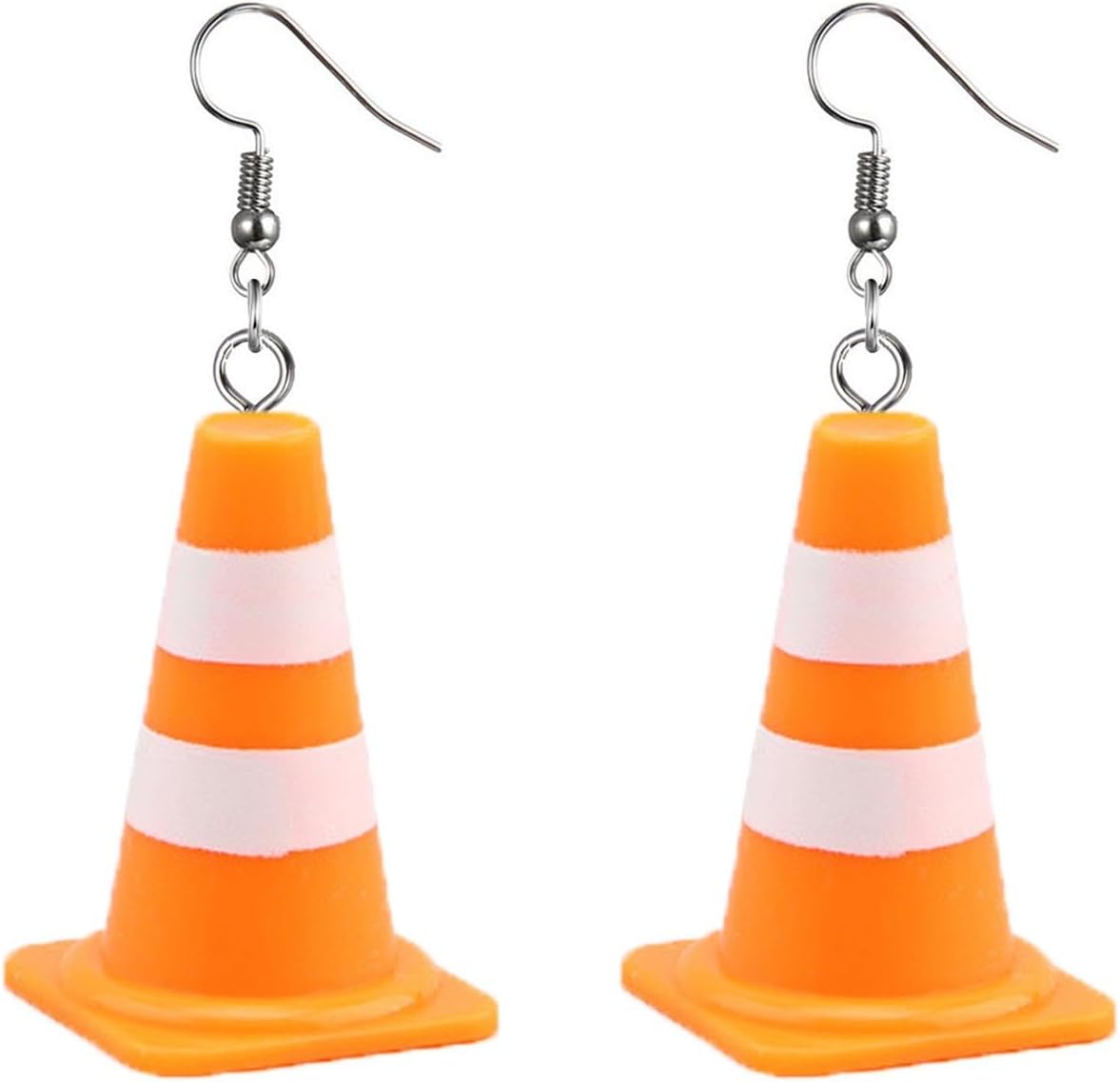 Traffic Cone Dangle Earrings Lightweight Acrylic Traffic Warnings Drop Earring for Women Creative Jewelry